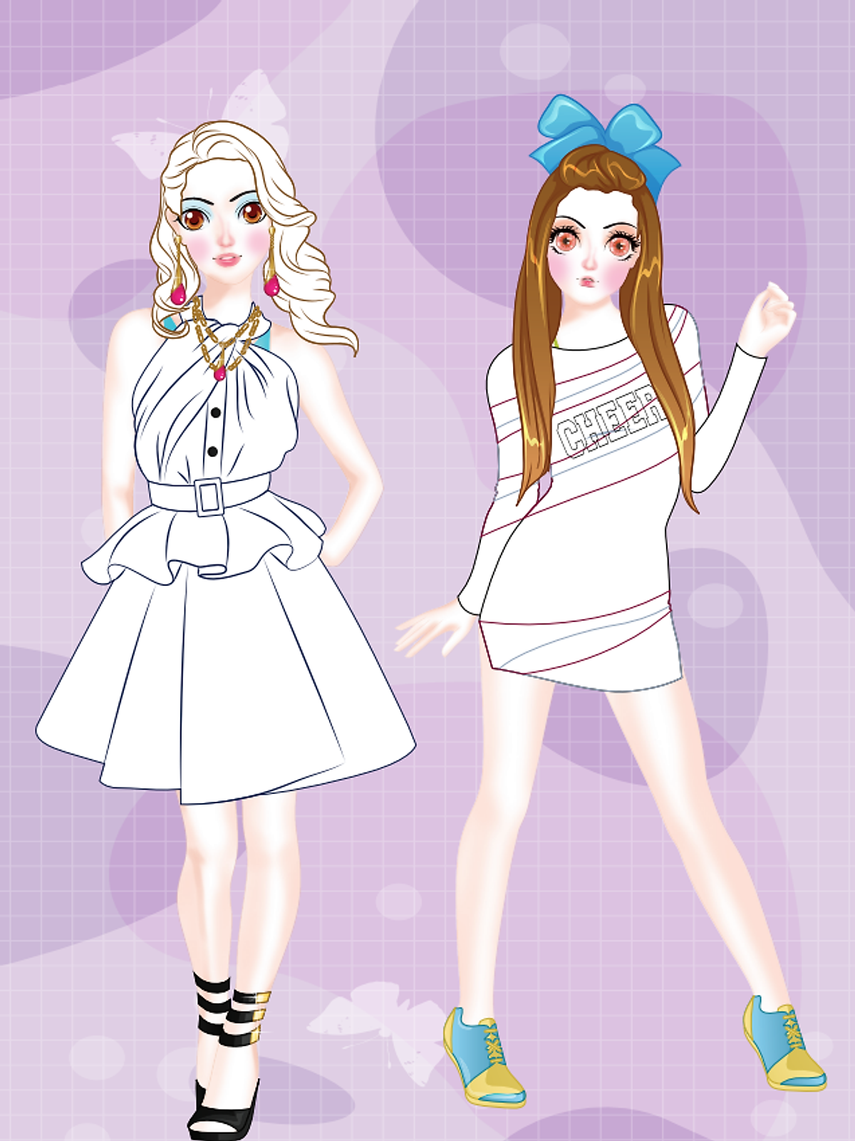 dán hình và tô màu búp bê - nhà thiết kế thời trang - đáng yêu - sticker trong suốt