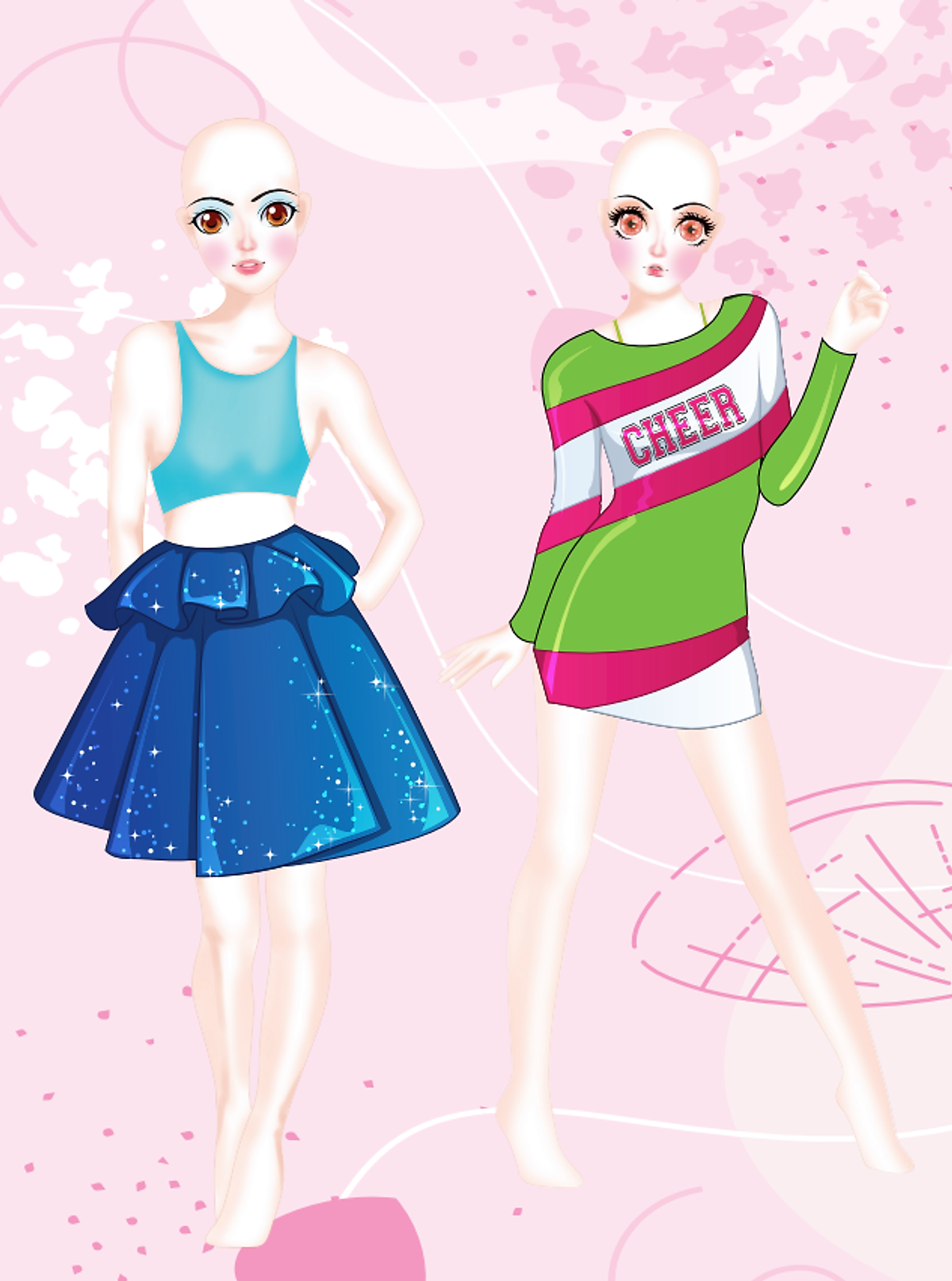 dán hình và tô màu búp bê - nhà thiết kế thời trang - đáng yêu - sticker trong suốt