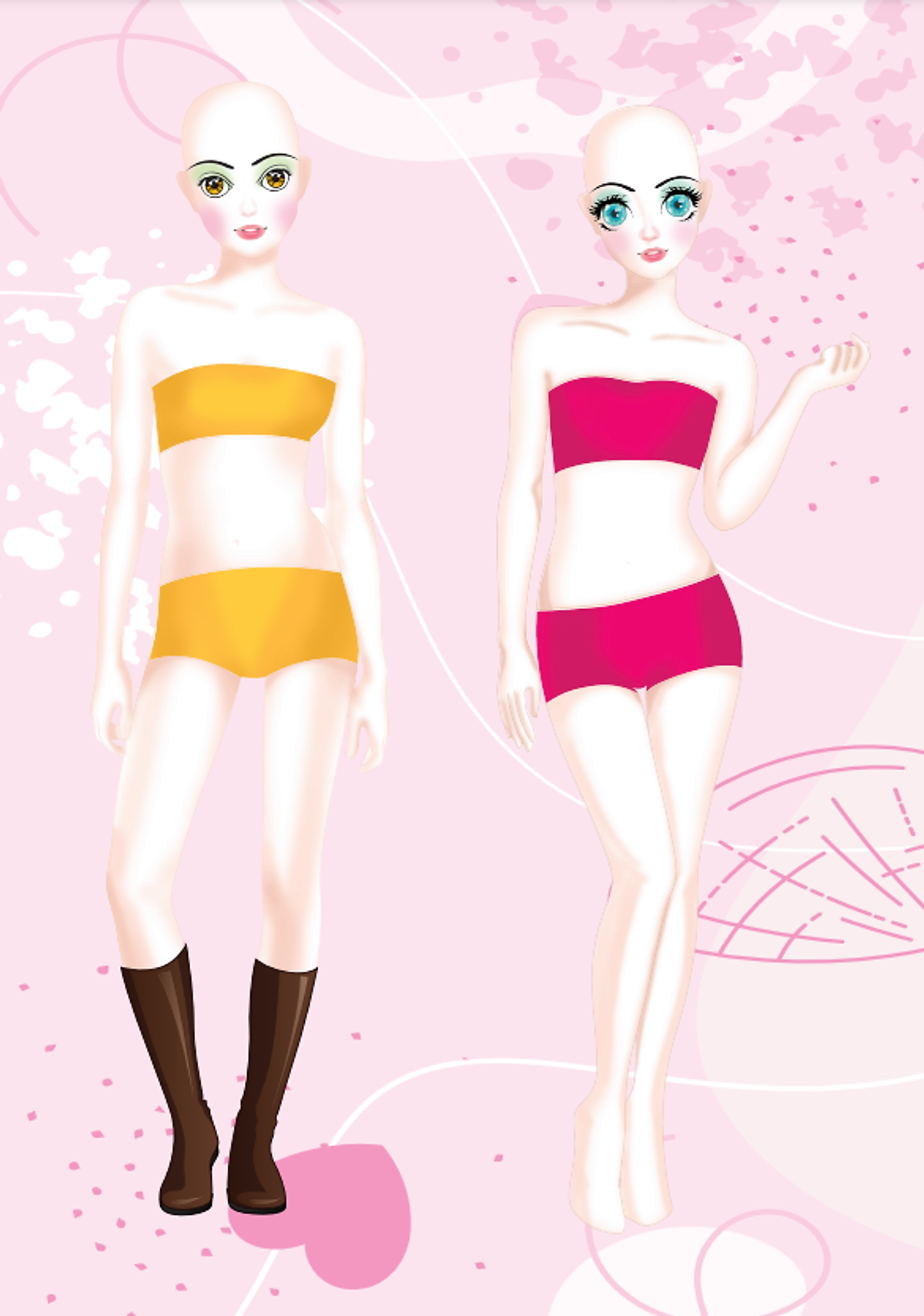 dán hình và tô màu búp bê - nhà thiết kế thời trang - quyến rũ - sticker trong suốt