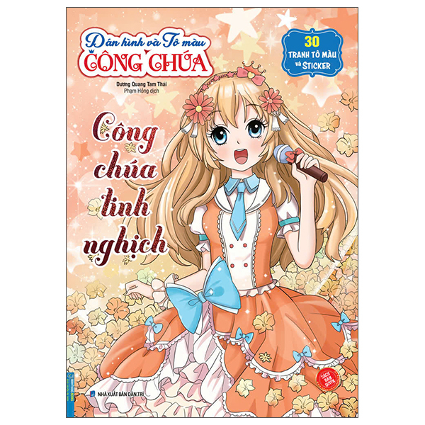 dán hình và tô màu công chúa - công chúa tinh nghịch