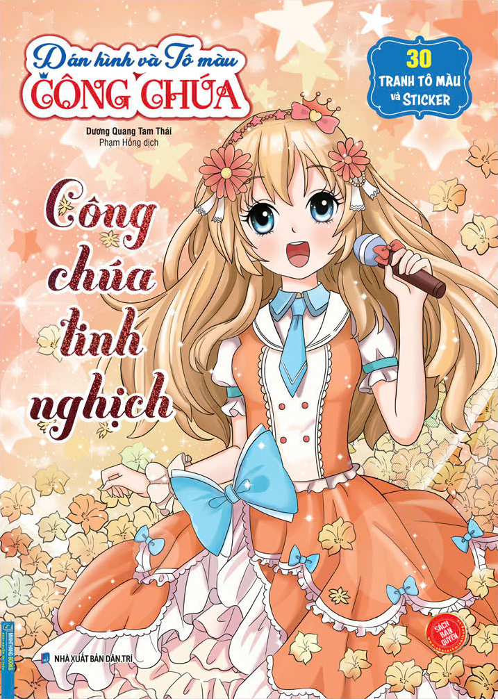 dán hình và tô màu công chúa - công chúa tinh nghịch