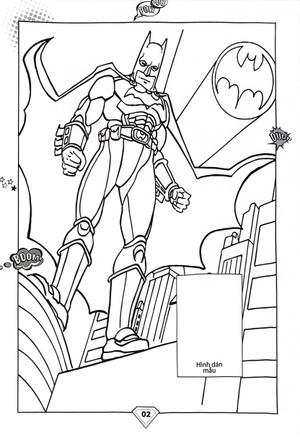 dán hình và tô màu - superhero - batman (tái bản 2023)