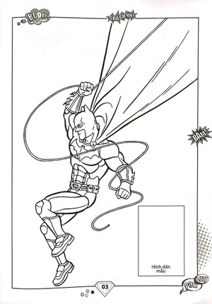 dán hình và tô màu - superhero - batman (tái bản 2023)