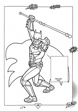 dán hình và tô màu - superhero - batman (tái bản 2023)