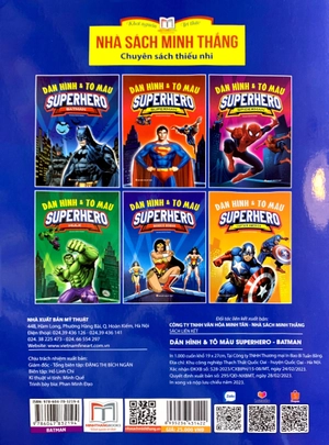 dán hình và tô màu - superhero - batman (tái bản 2023)