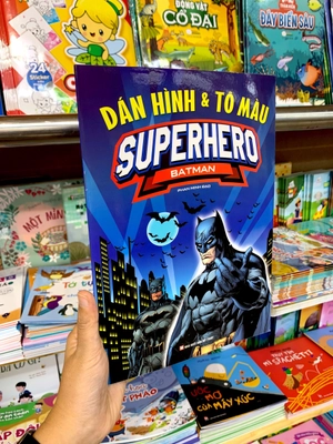 dán hình và tô màu - superhero - batman (tái bản 2023)