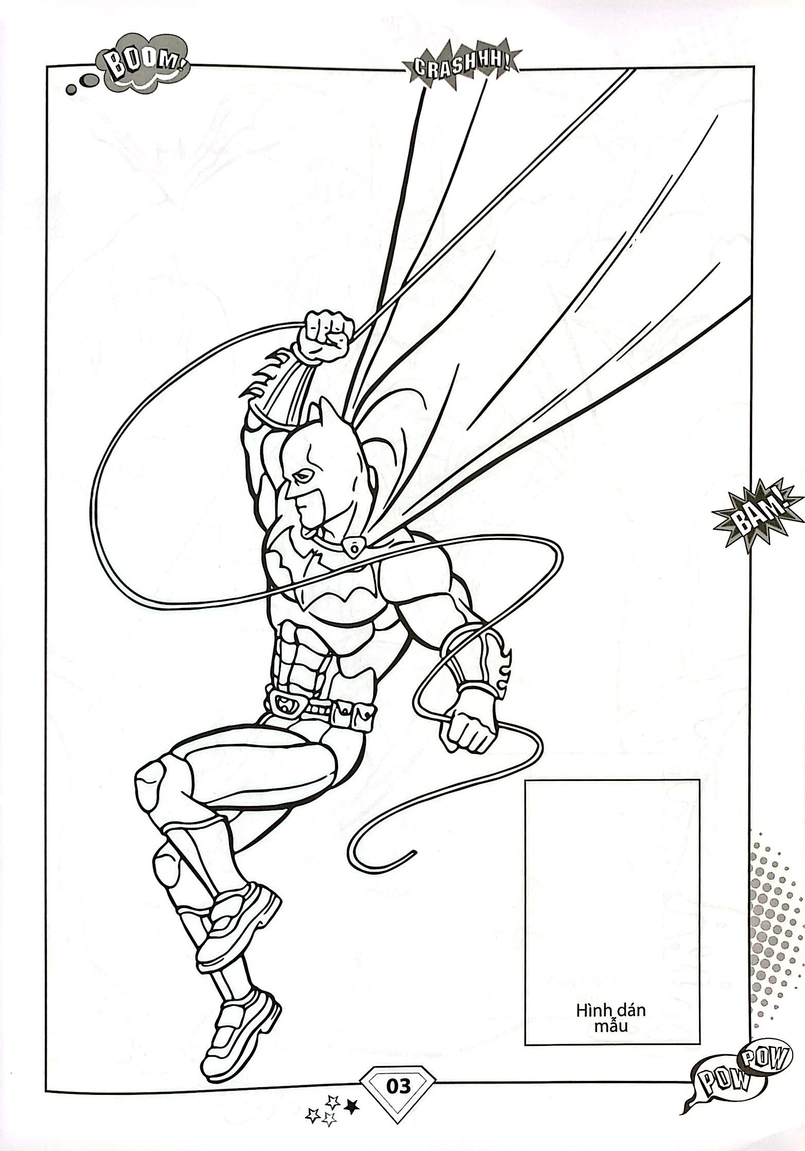 dán hình và tô màu - superhero - batman (tái bản 2024)