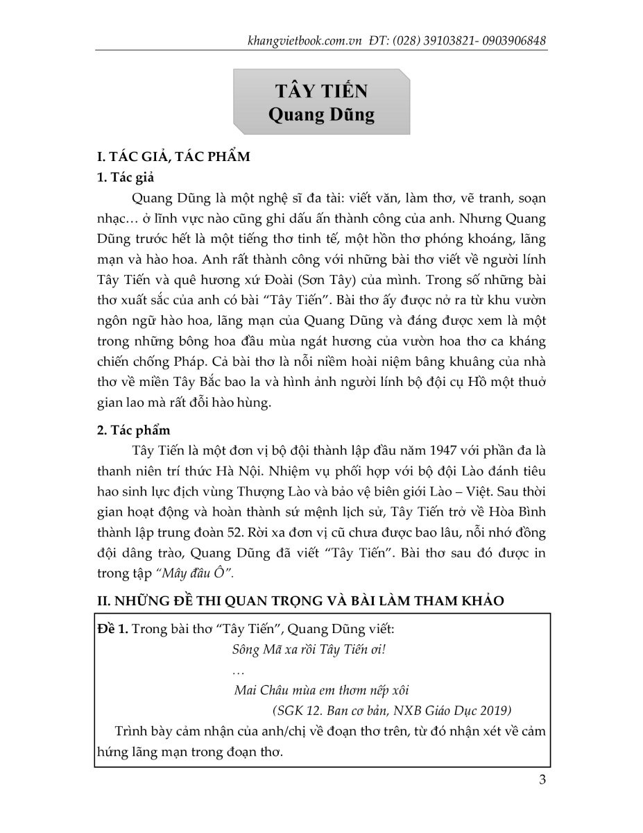 dạng đề cảm nhận đoạn trích thơ ngữ văn 12