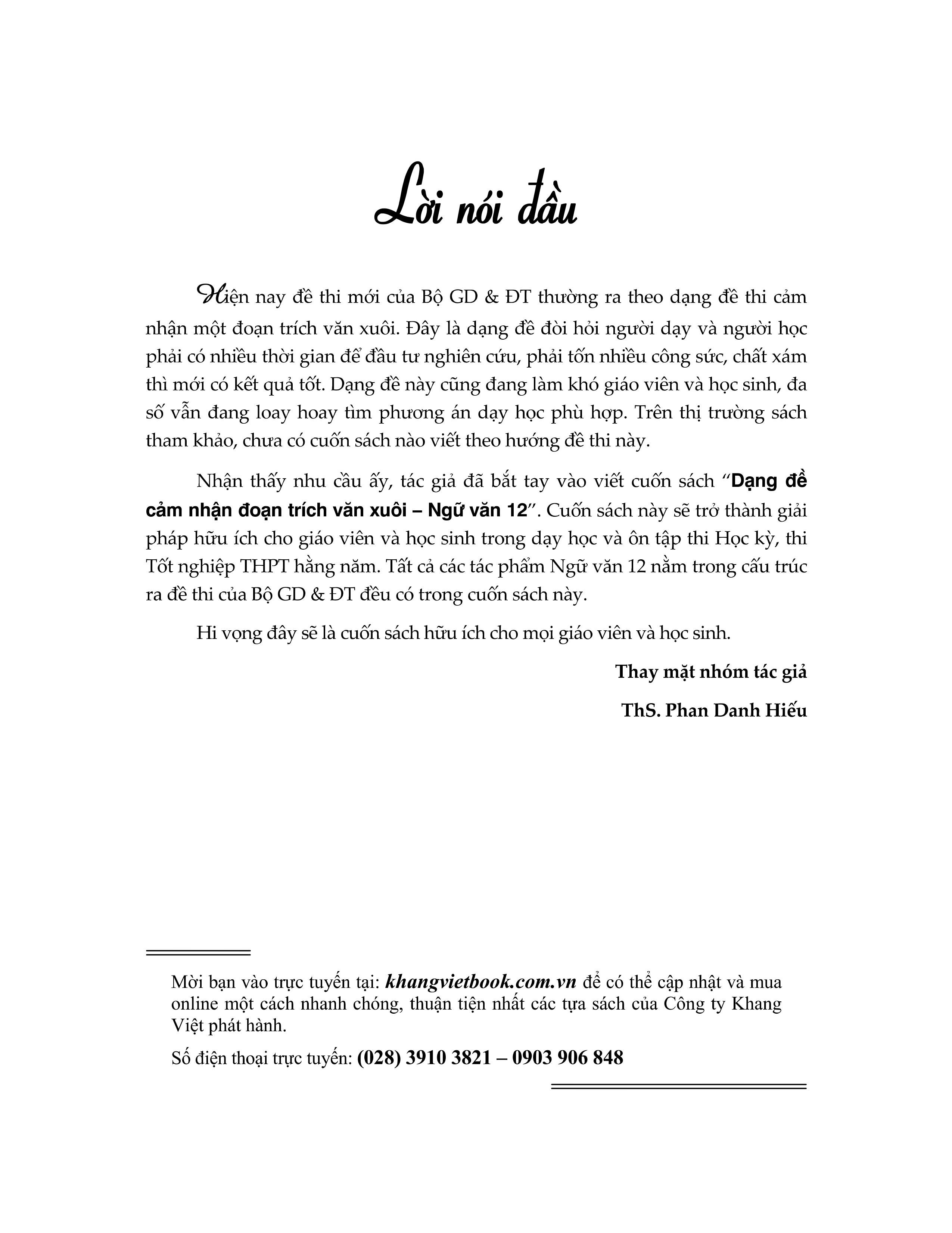 dạng đề cảm nhận đoạn trích văn xuôi ngữ văn 12