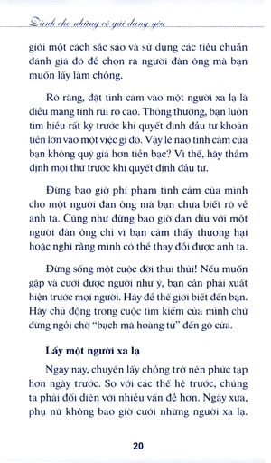 dành cho những cô gái đang yêu (tái bản)