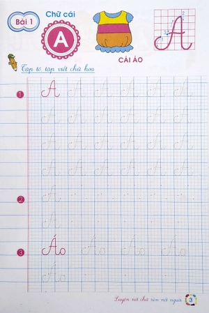 dành cho trẻ chuẩn bị vào lớp 1 - vở tập tô chữ hoa