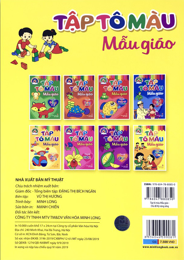 dành cho trẻ mầm non - tập tô màu mẫu giáo - chủ đề kỹ năng sống (2022)