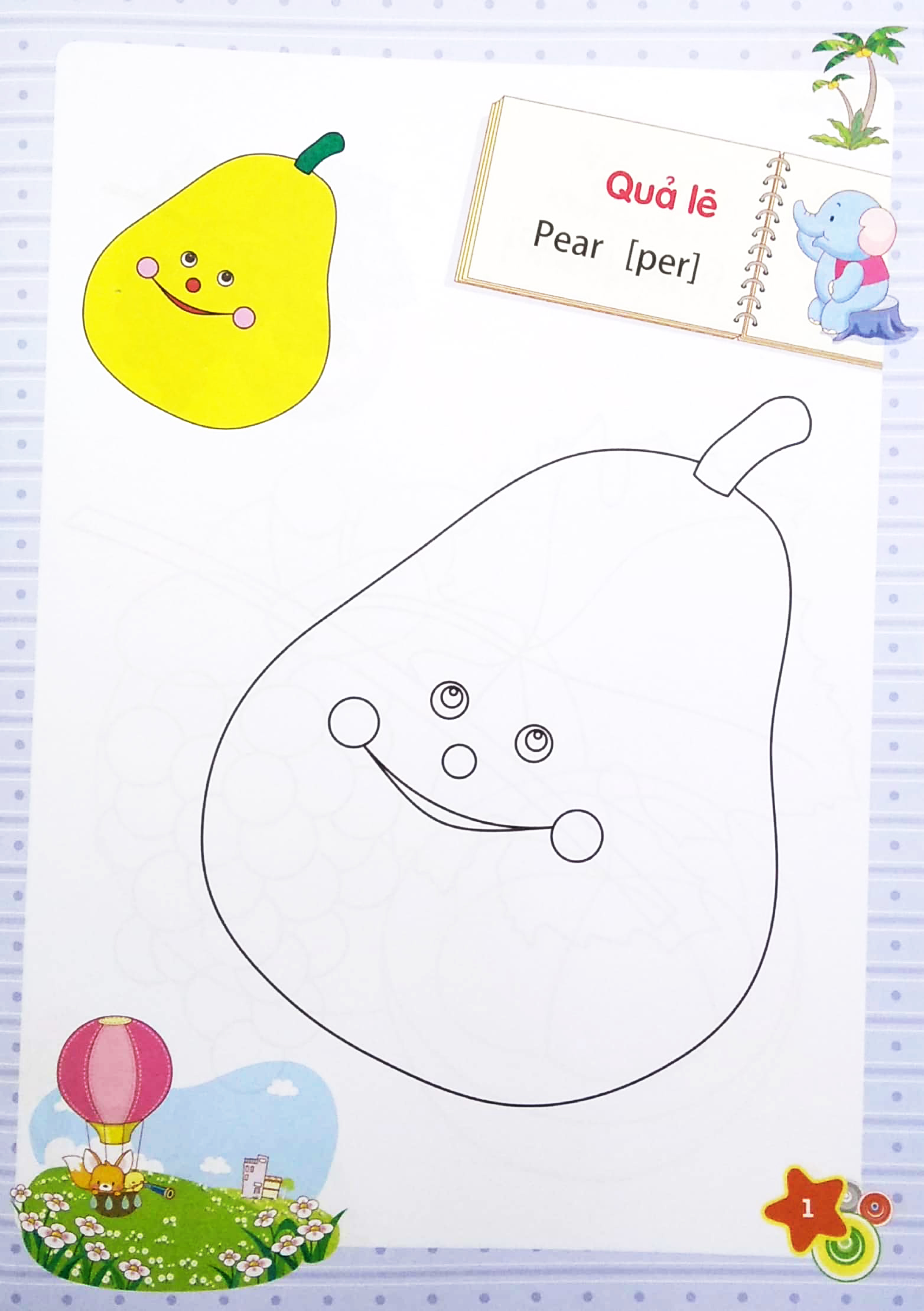 dành cho trẻ mầm non - tập tô màu mẫu giáo - chủ đề quả (tái bản 2022)