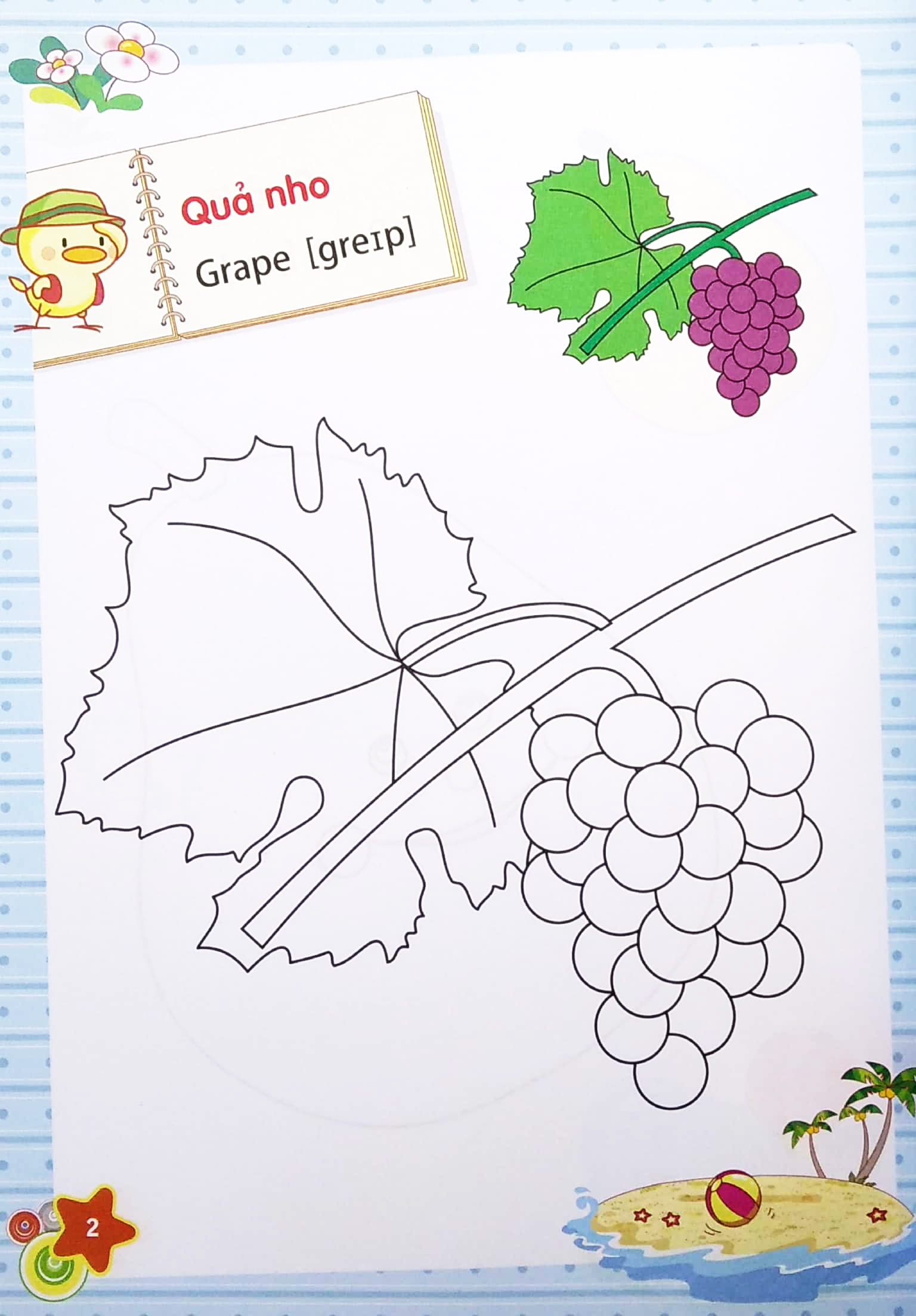 dành cho trẻ mầm non - tập tô màu mẫu giáo - chủ đề quả (tái bản 2022)