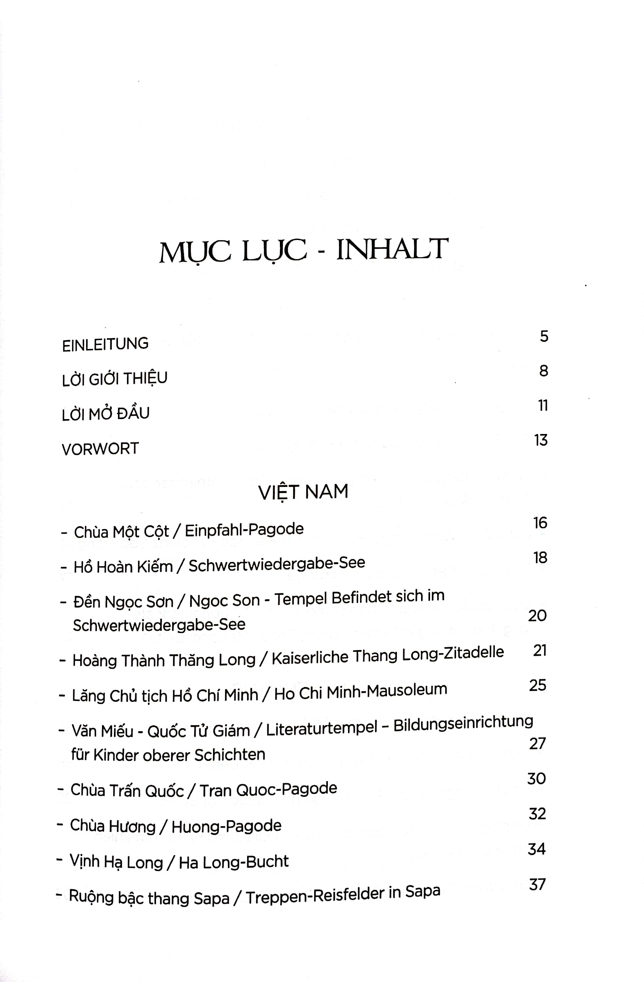 danh lam thắng cảnh việt nam và nước đức