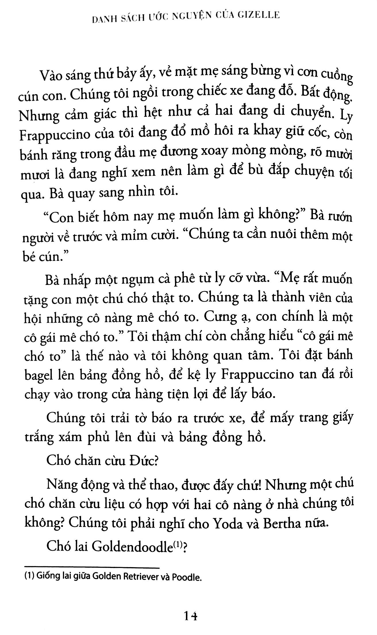 danh sách ước nguyện của gizelle - cô chó khổng lồ của đời tôi