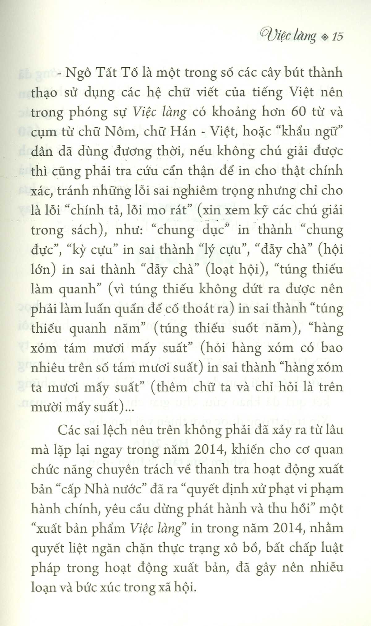 danh tác việc nam - việc làng
