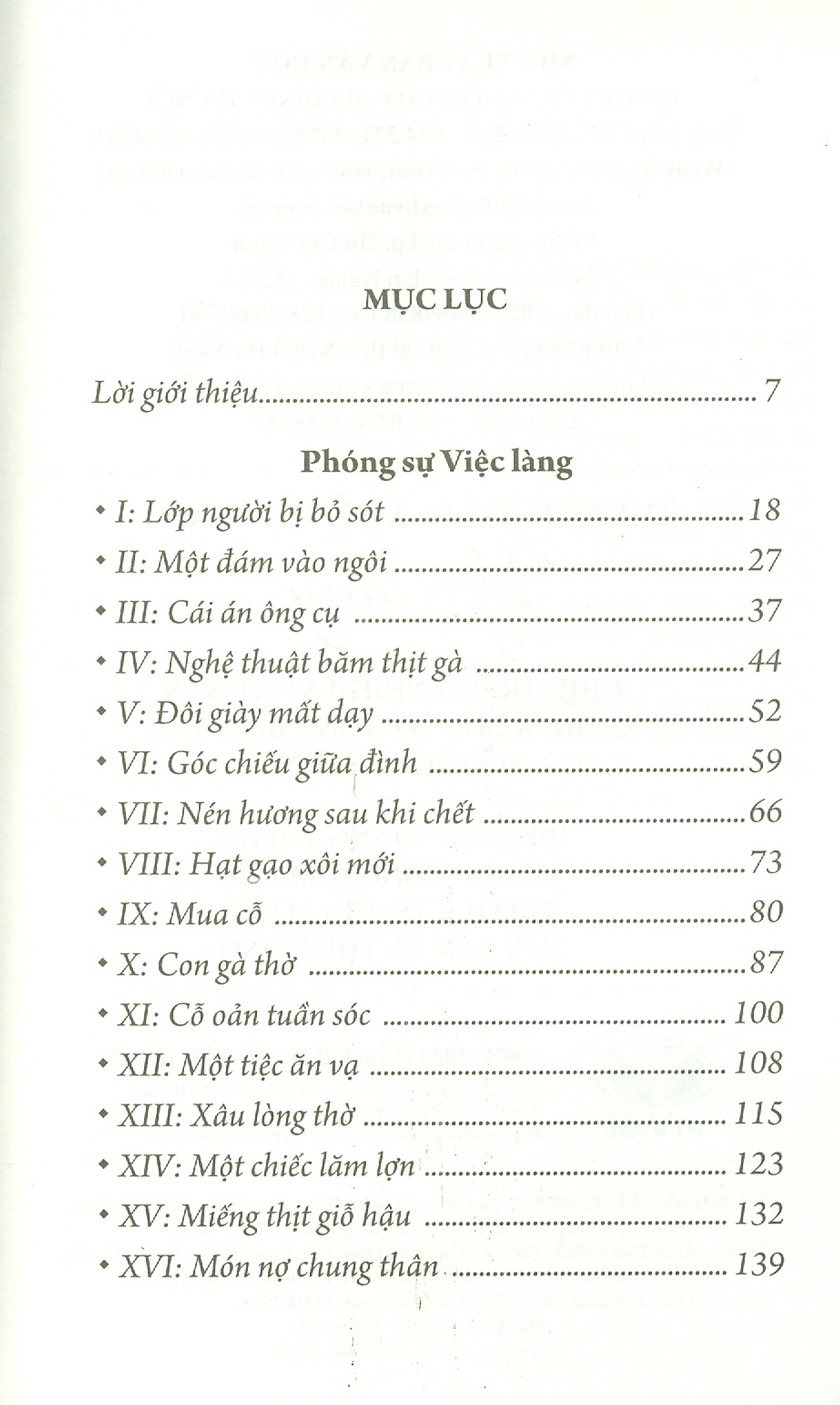 danh tác việc nam - việc làng