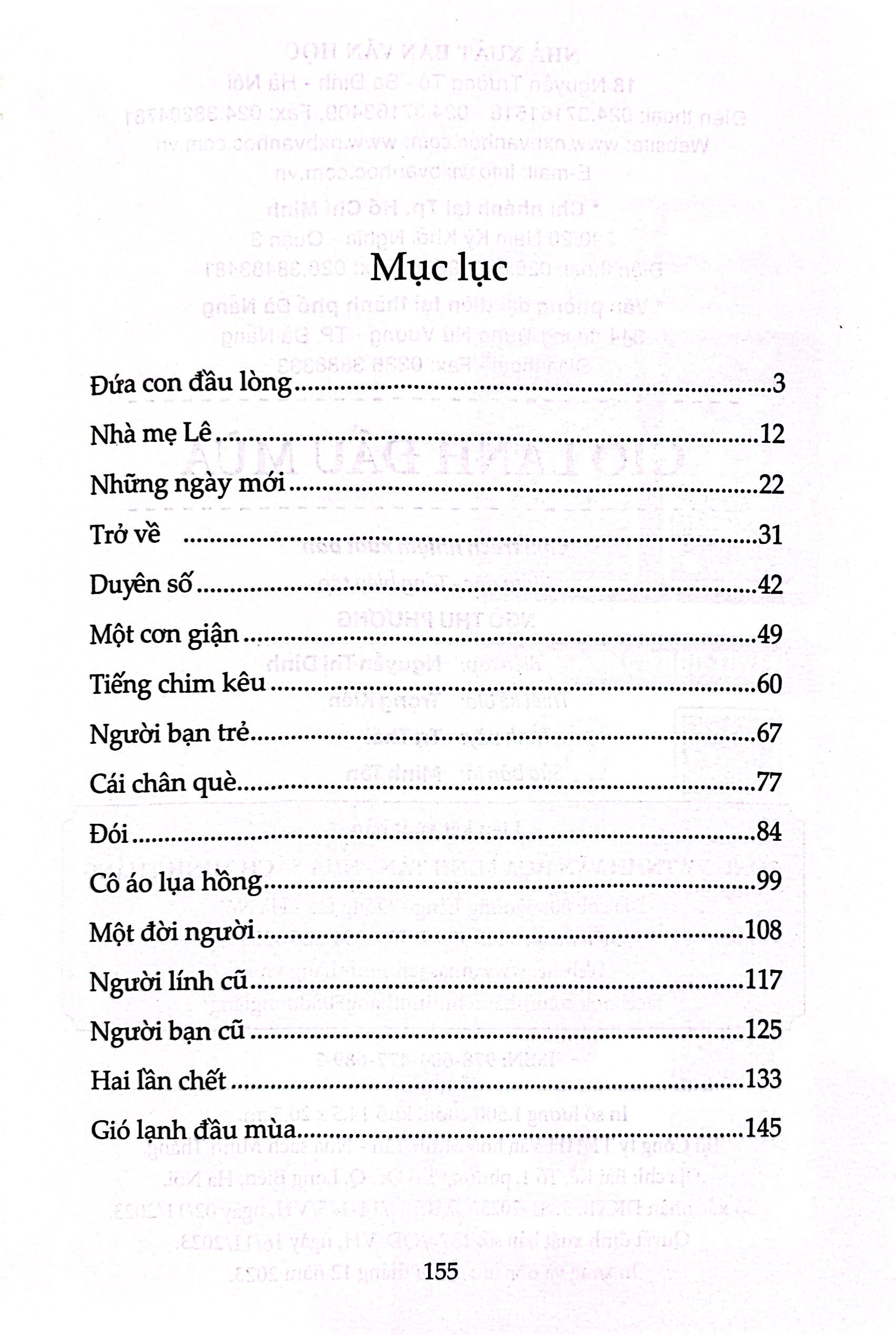 danh tác việt nam - gió lạnh đầu mùa (tái bản 2023)