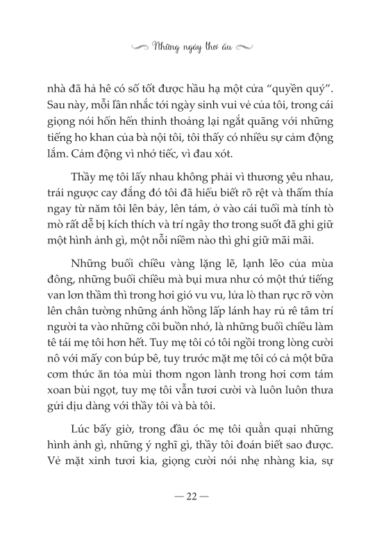 Danh Tac Viet Nam - Nhung Ngay Tho Au (In Theo Ban Cua NXB Doi Nay Nam 1940)