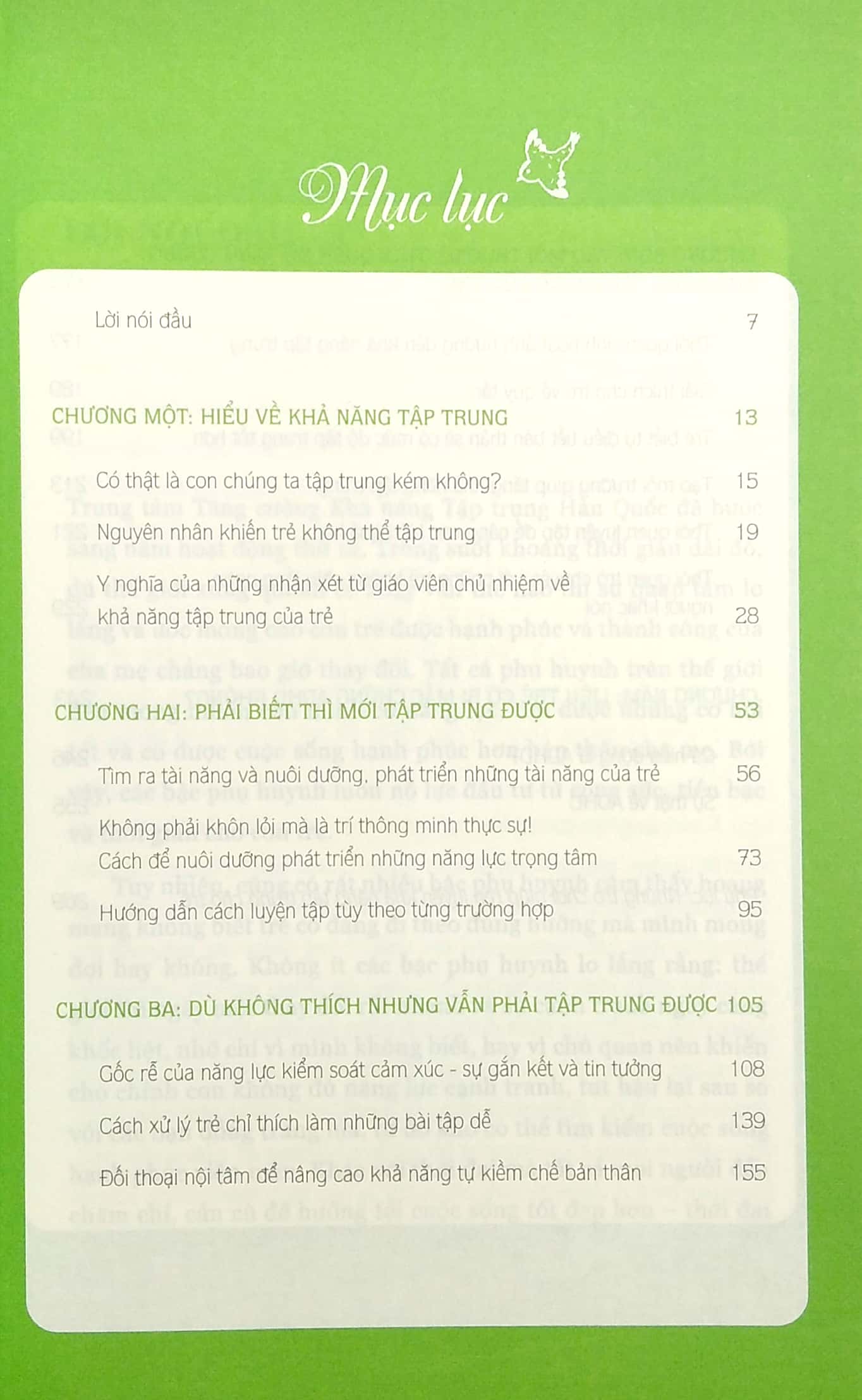 đánh thức khả năng tập trung của trẻ