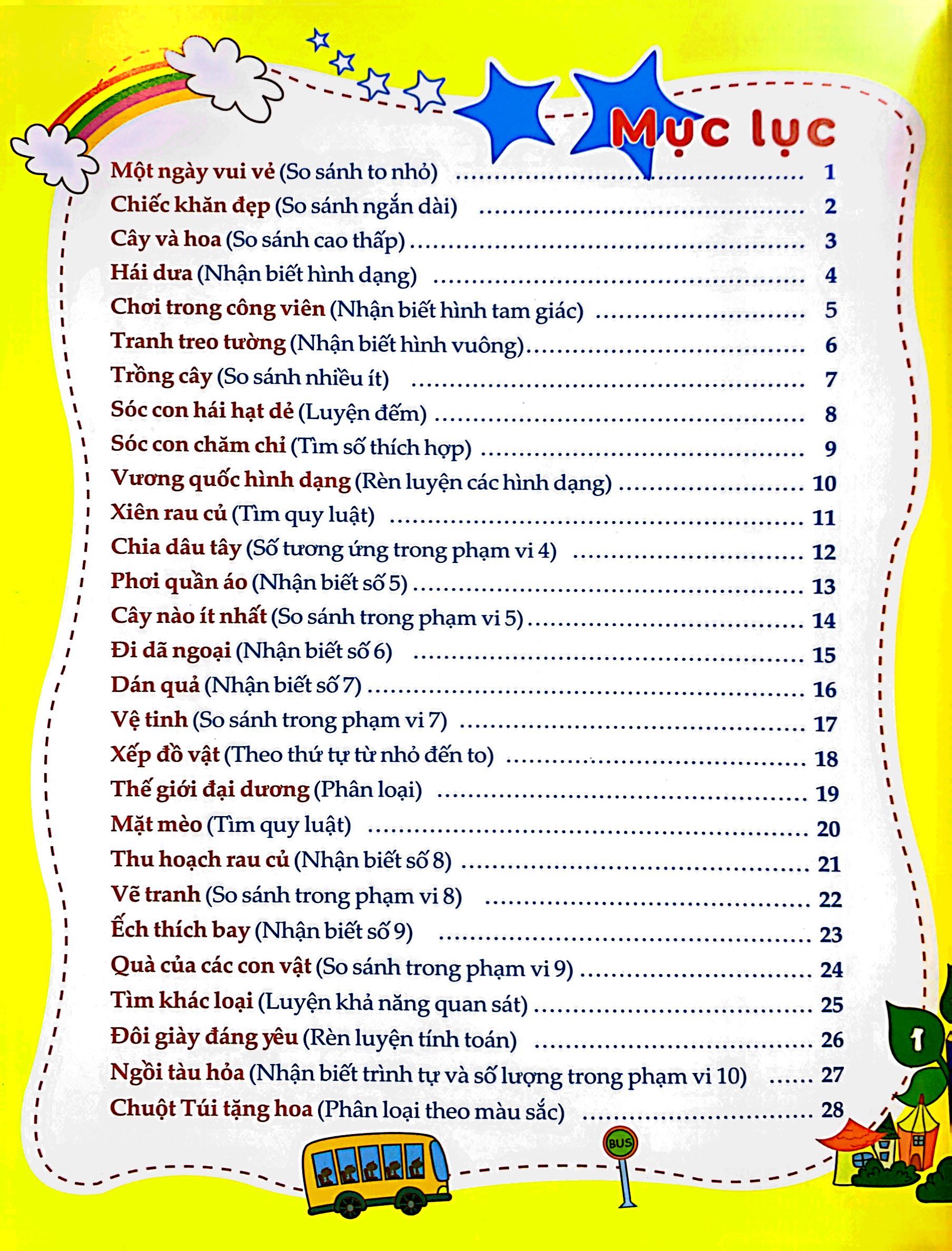 dạo chơi cùng toán học - trò chơi dán giấy (3-4 tuổi)