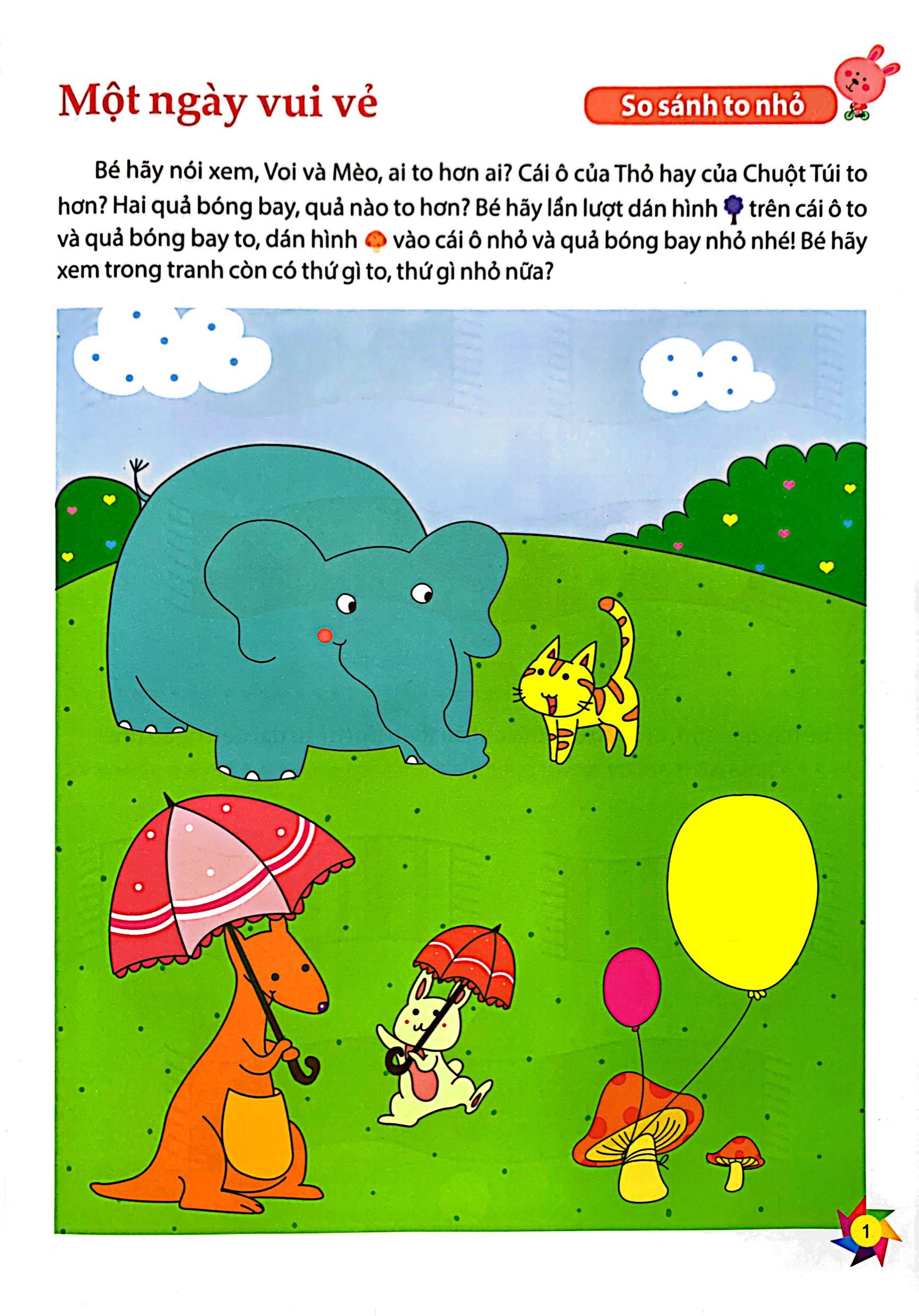 dạo chơi cùng toán học - trò chơi dán giấy (3-4 tuổi)