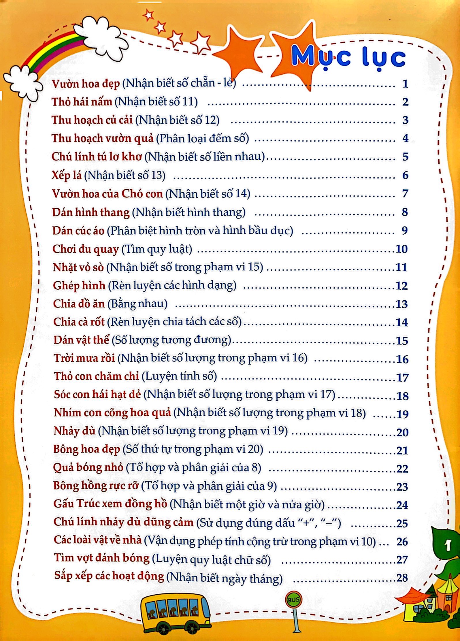 dạo chơi cùng toán học - trò chơi dán giấy (4-5 tuổi)