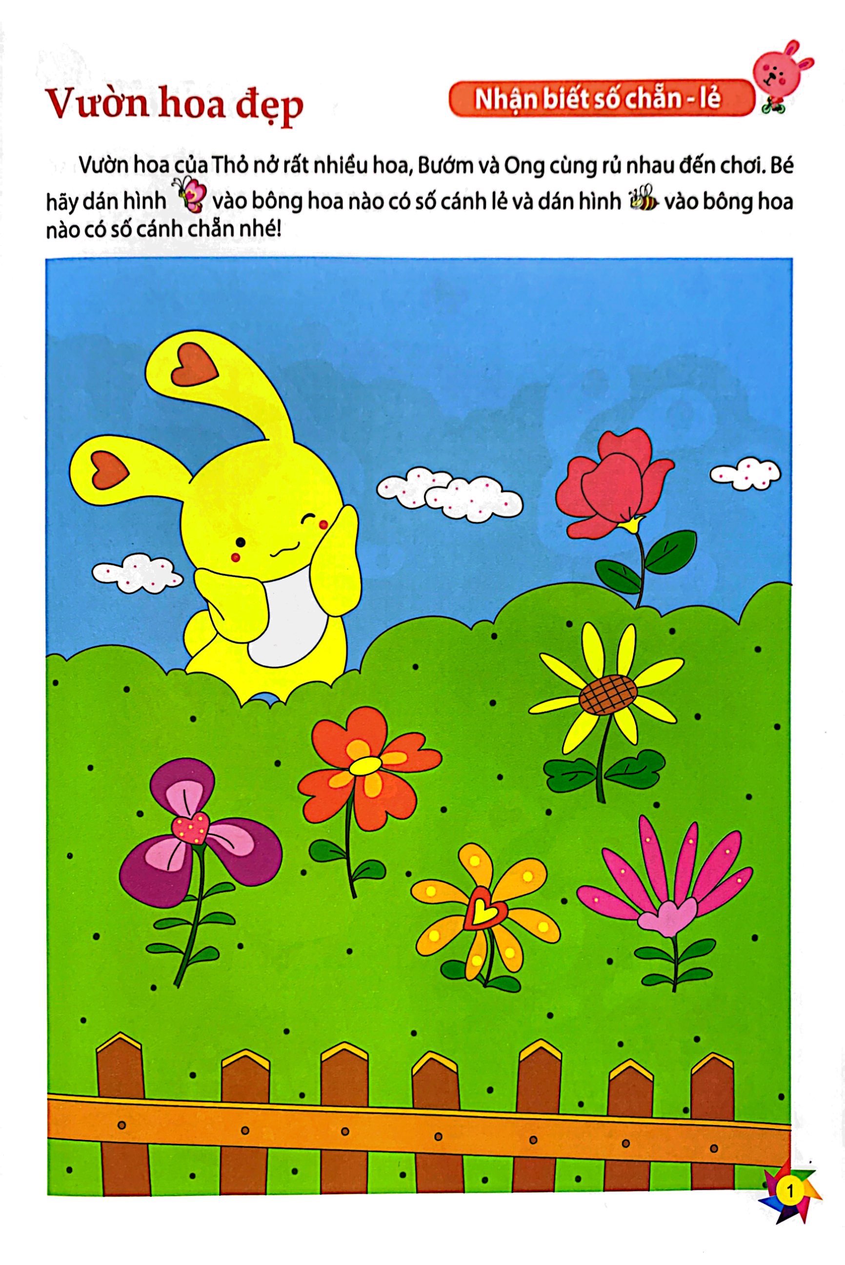 dạo chơi cùng toán học - trò chơi dán giấy (4-5 tuổi)