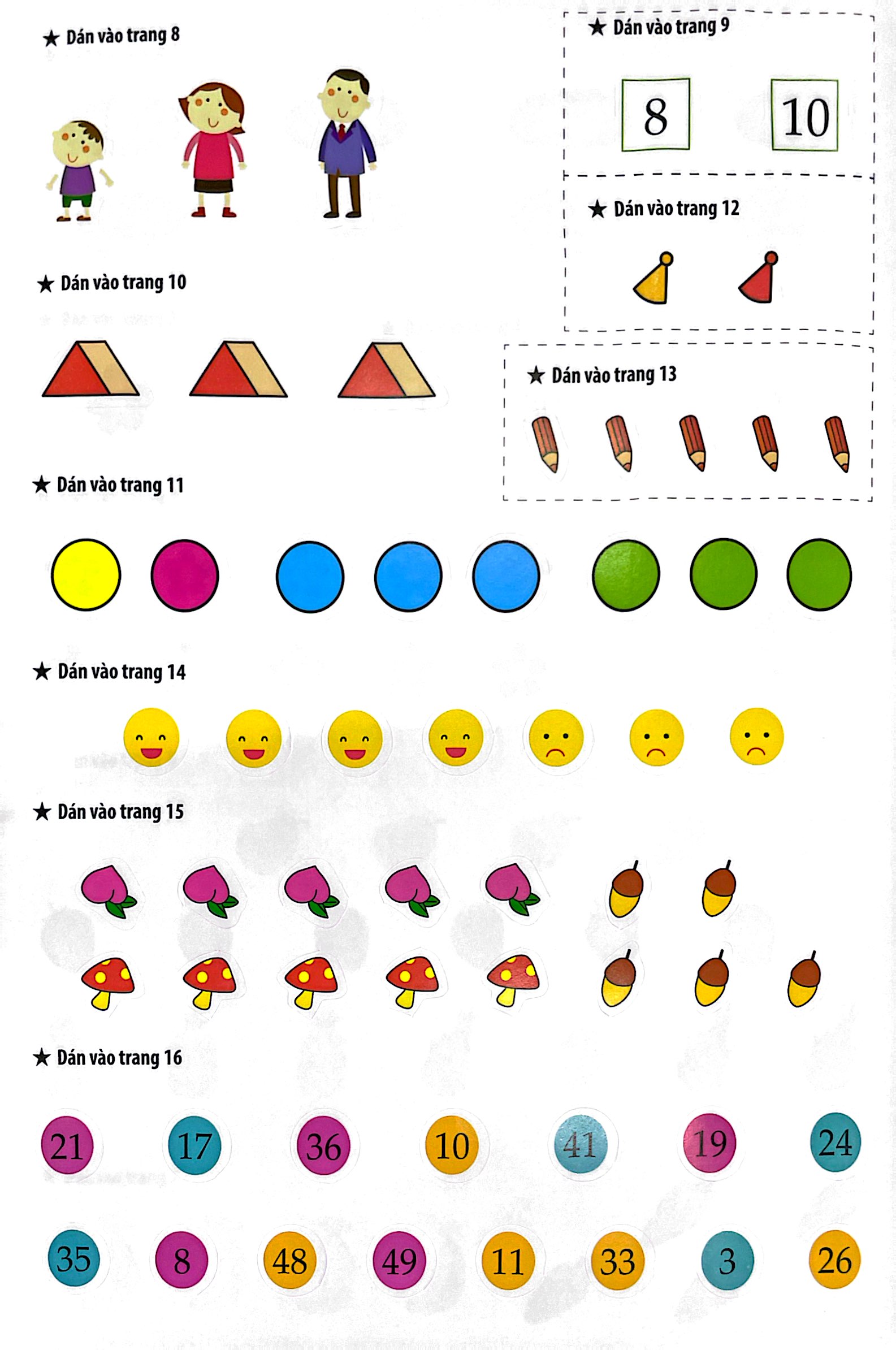 dạo chơi cùng toán học - trò chơi dán giấy (5-6 tuổi)