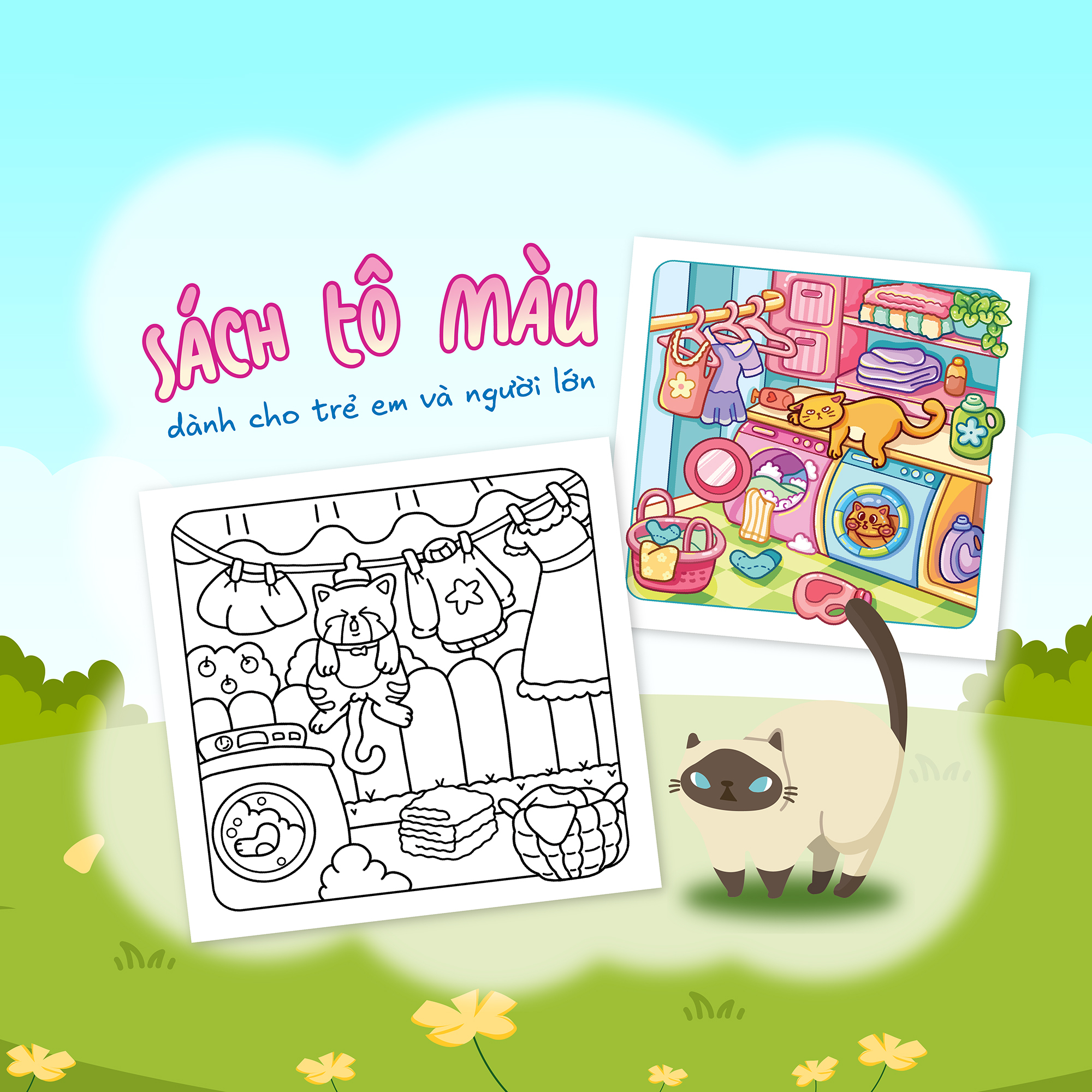 Đảo Mèo - Sách Tô Màu Cho Người Yêu Mèo