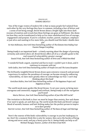 daring greatly: how the courage to be vulnerable transforms the way we live, love, parent, and lead