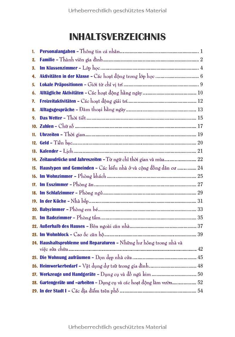 Das Bildworterbuch Deutsch-Vietnamesisch - Tu Dien Duc-Viet Bang Hinh