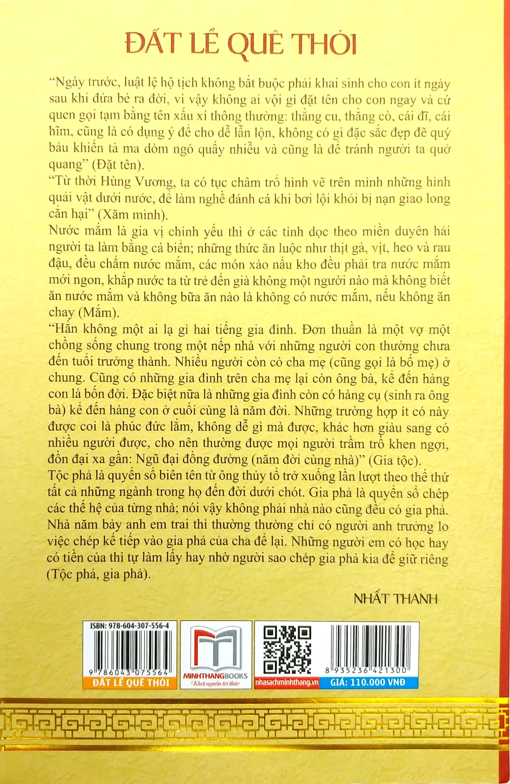 đất lề quê thói - phong tục việt nam - tái bản 2020