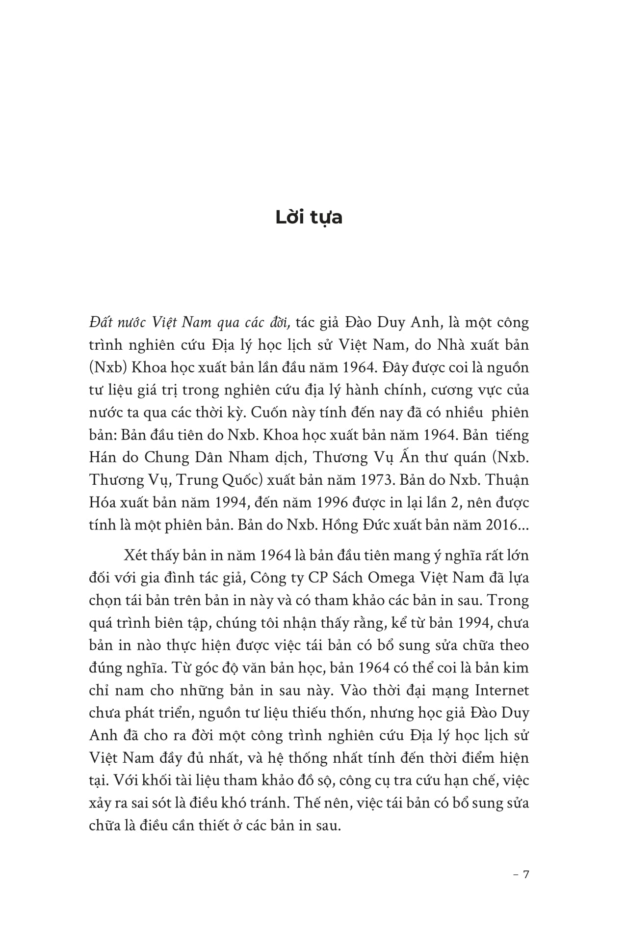 Dat Nuoc Viet Nam Qua Cac Doi - Nghien Cuu Dia Ly Hoc Lich Su Viet Nam (Tai Ban 2025)