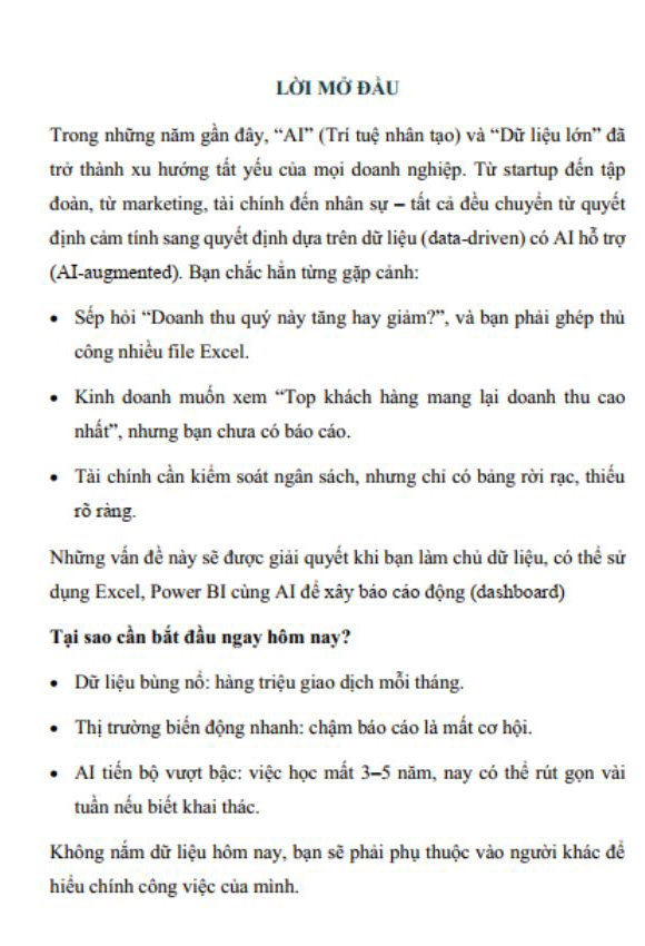 Data Và AI Thực Chiến Với Excel Và Power BI