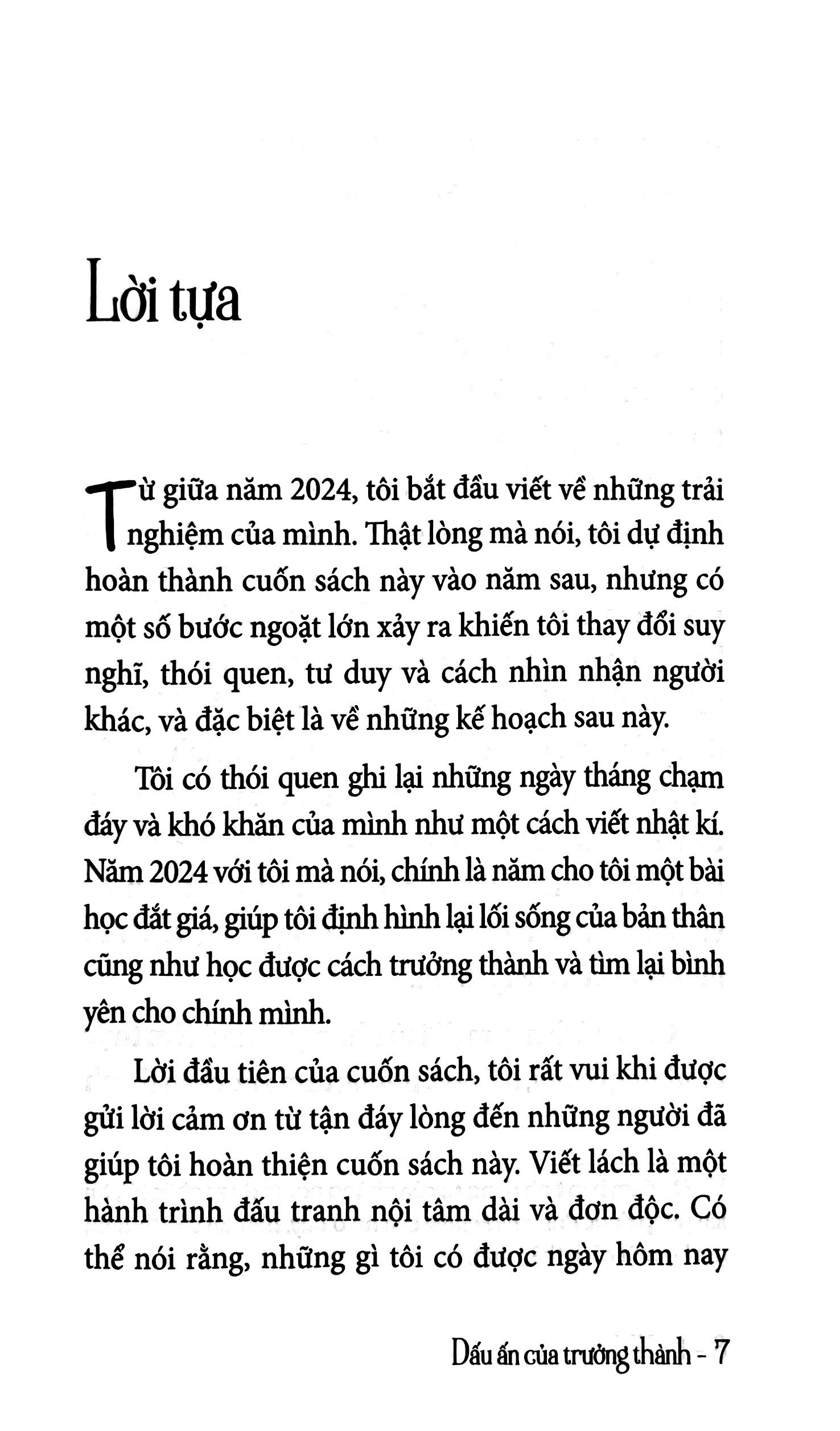 dấu ấn của trưởng thành