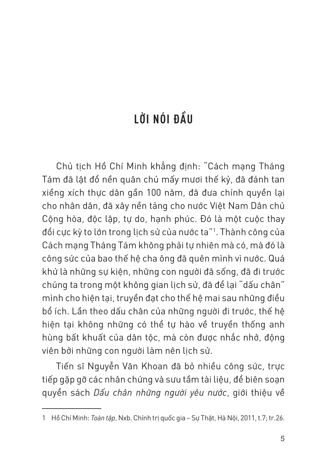 Dau Chan Nhung Nguoi Yeu Nuoc