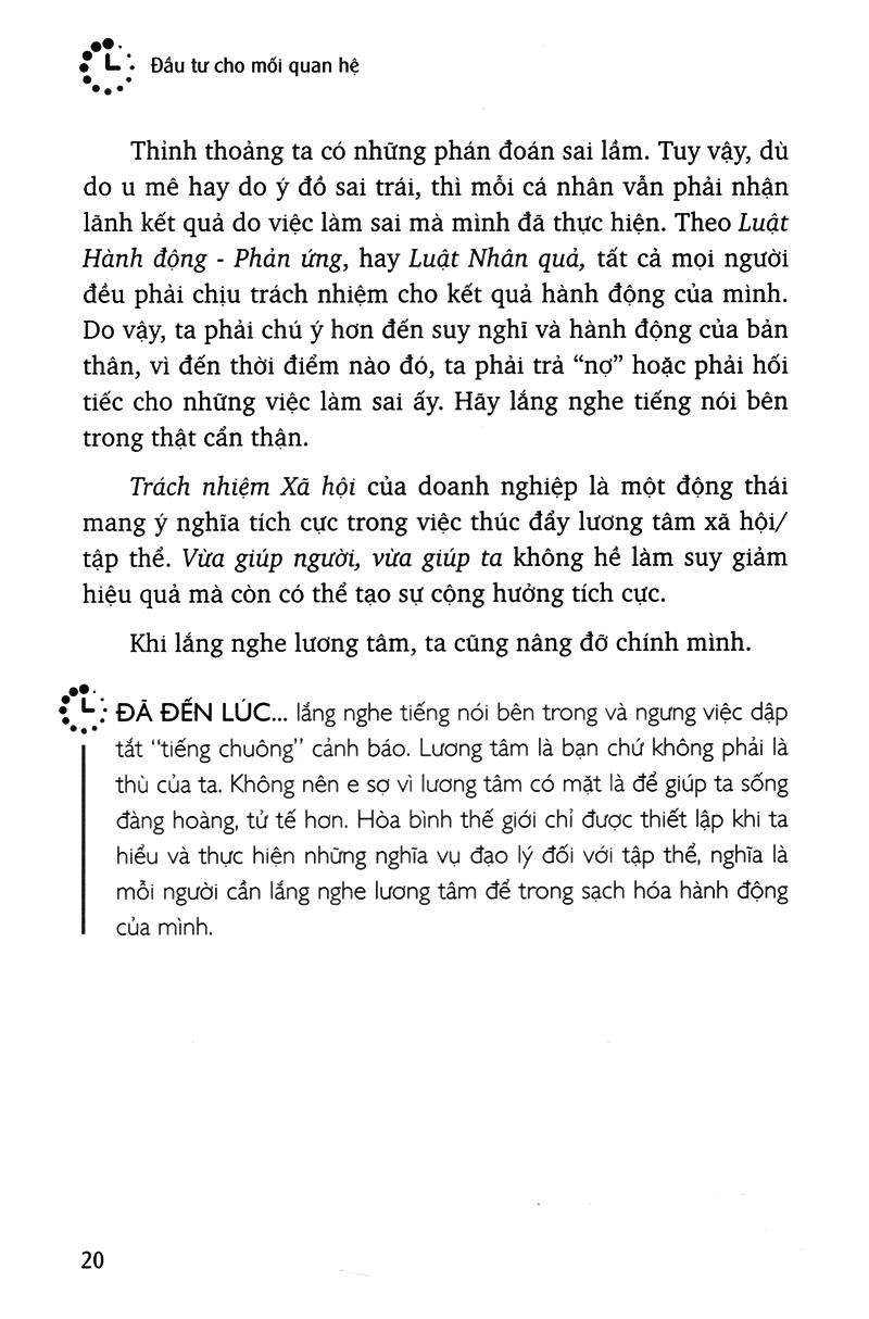 đầu tư cho mối quan hệ