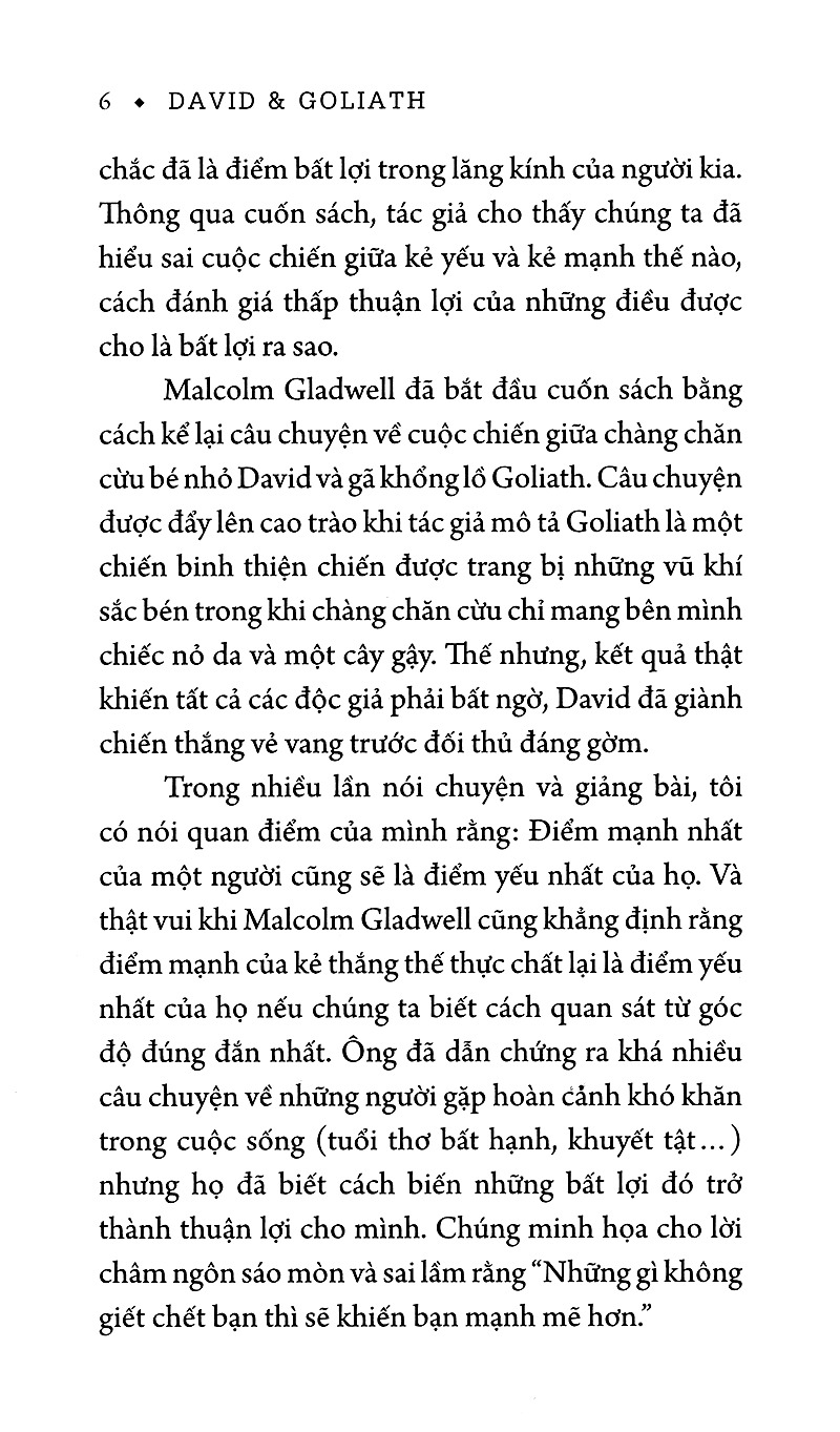 david và goliath - cuộc đối đầu kinh điển và nghệ thuật chiến thắng những gã khổng lồ (tái bản 2024)