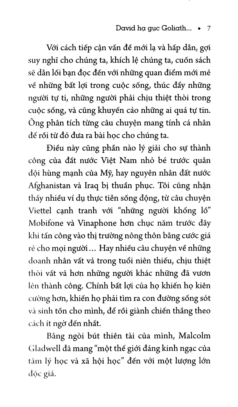 david và goliath - cuộc đối đầu kinh điển và nghệ thuật chiến thắng những gã khổng lồ (tái bản 2024)