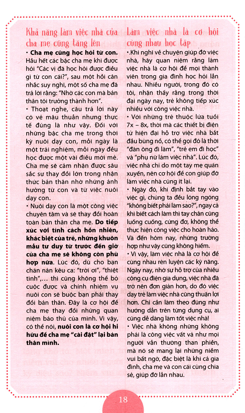 dạy con làm việc nhà (tái bản)