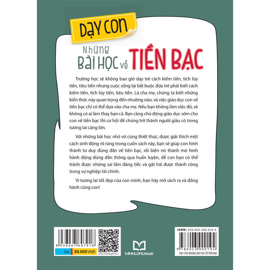 dạy con những bài học về tiền bạc