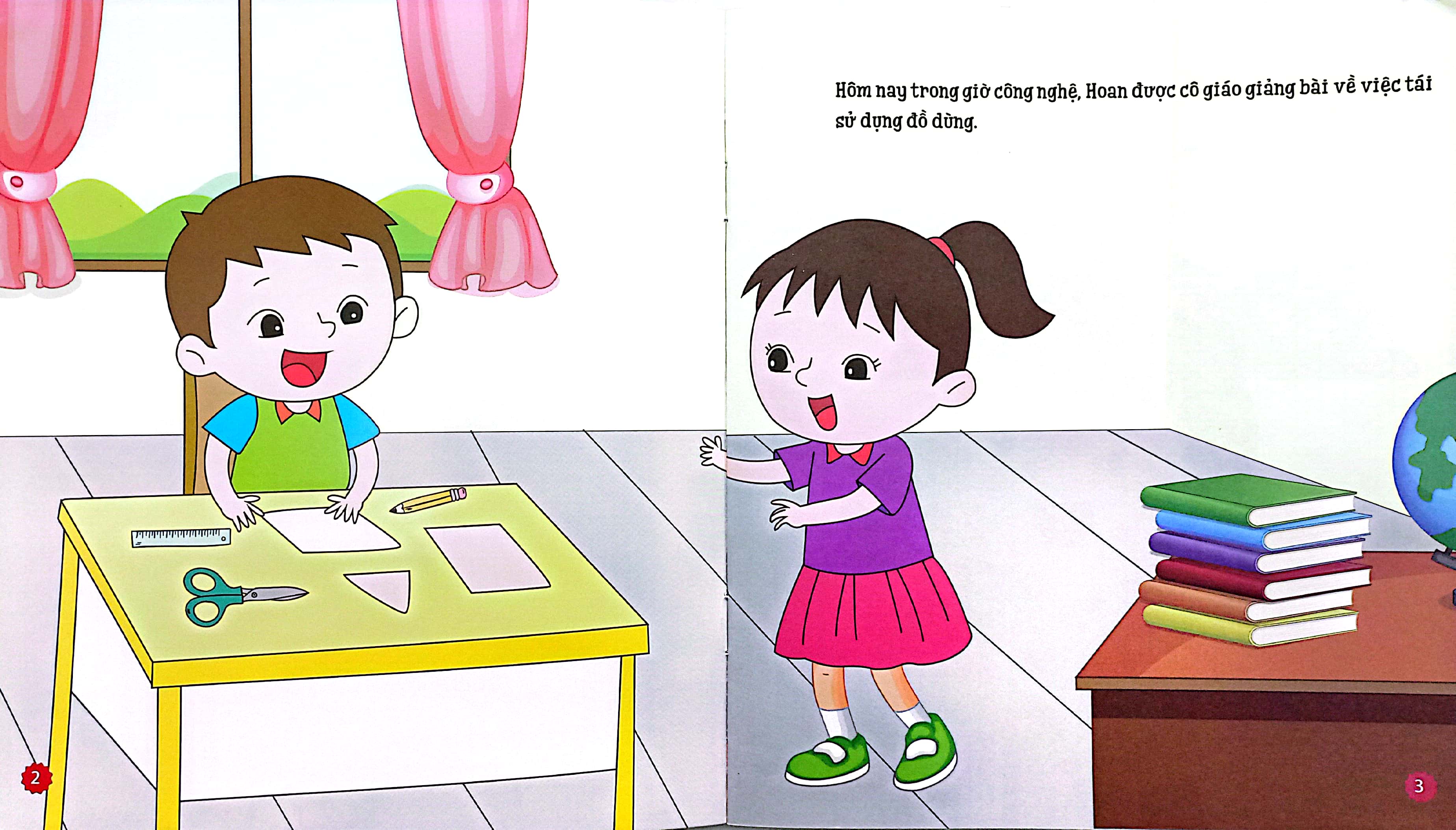 dạy con quản lý tài chính - bé học cách tái sử dụng