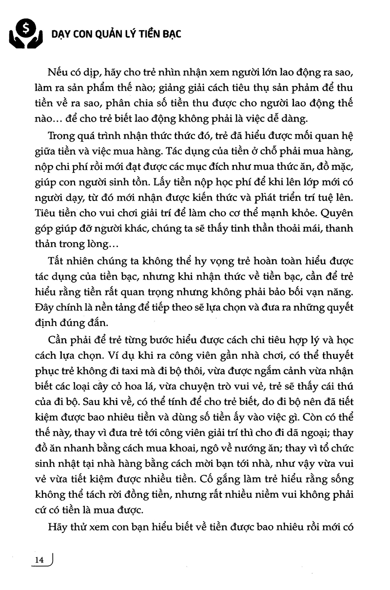 dạy con quản lý tiền bạc