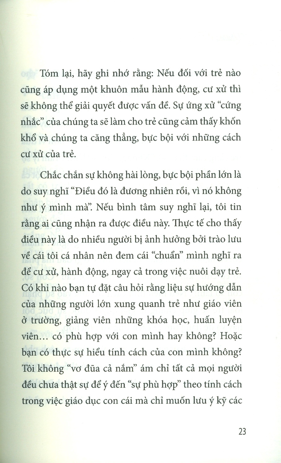 dạy con theo cá tính của con (tái bản 2023)