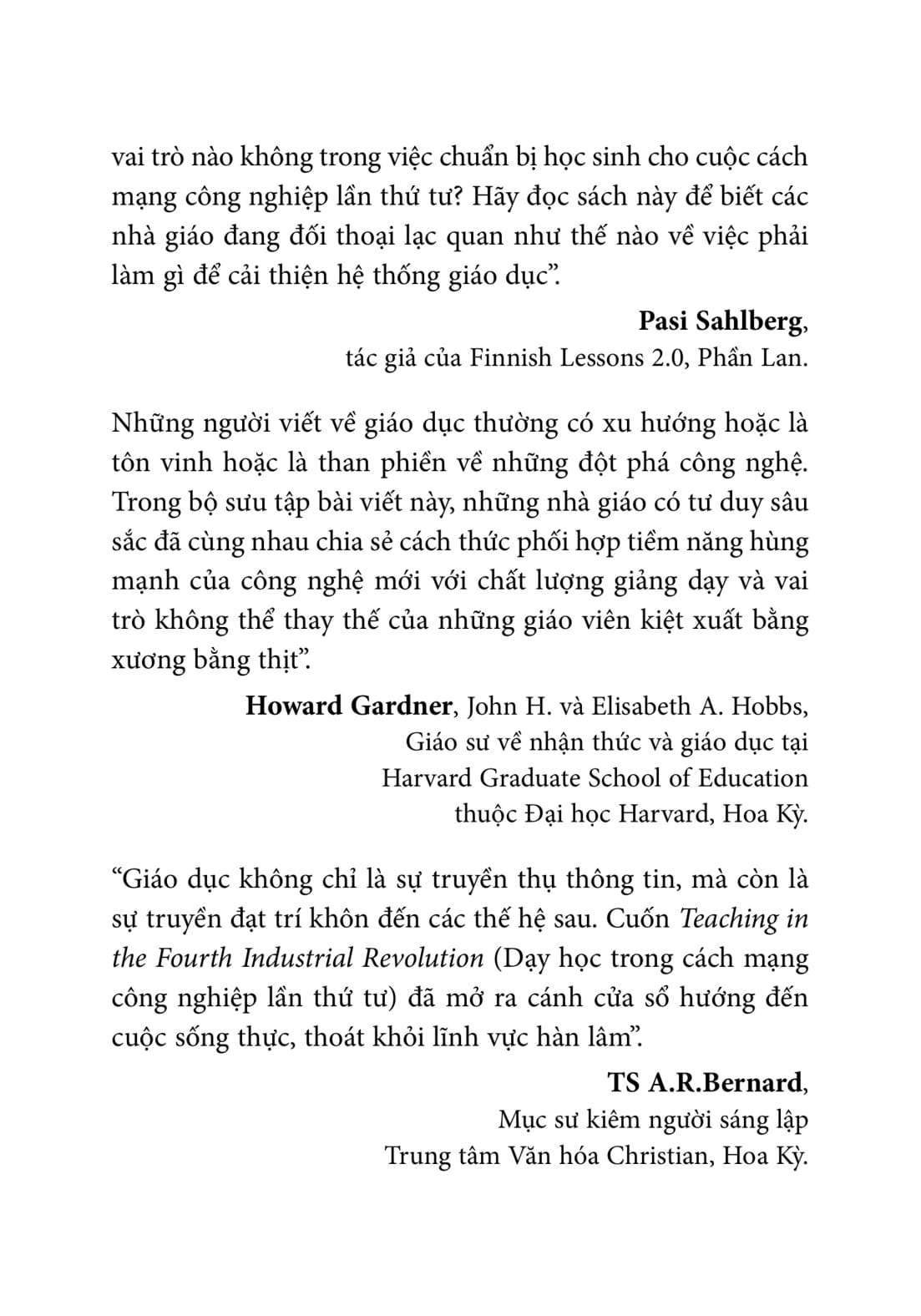 dạy học trong cách mạng công nghiệp lần thứ tư - teaching in the fourth industrial revolution