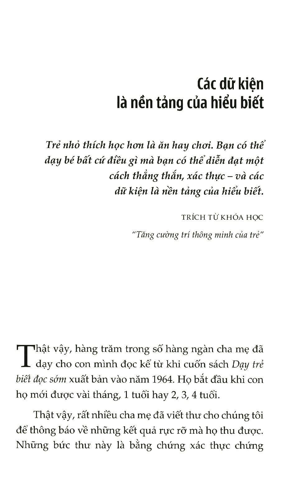 dạy trẻ kiến thức bách khoa