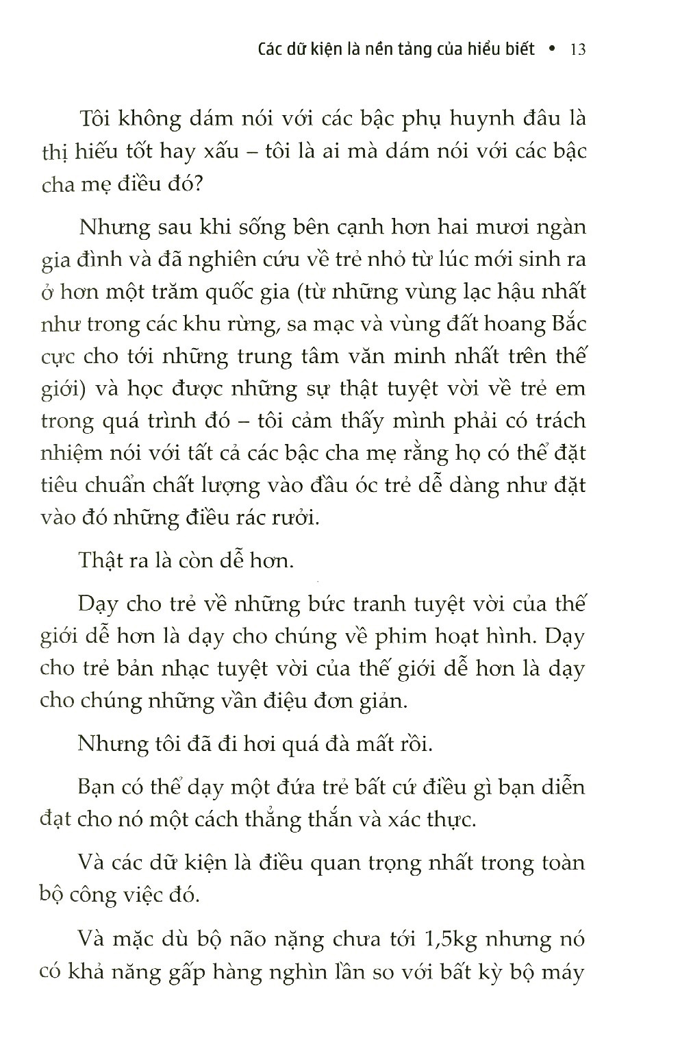 dạy trẻ kiến thức bách khoa