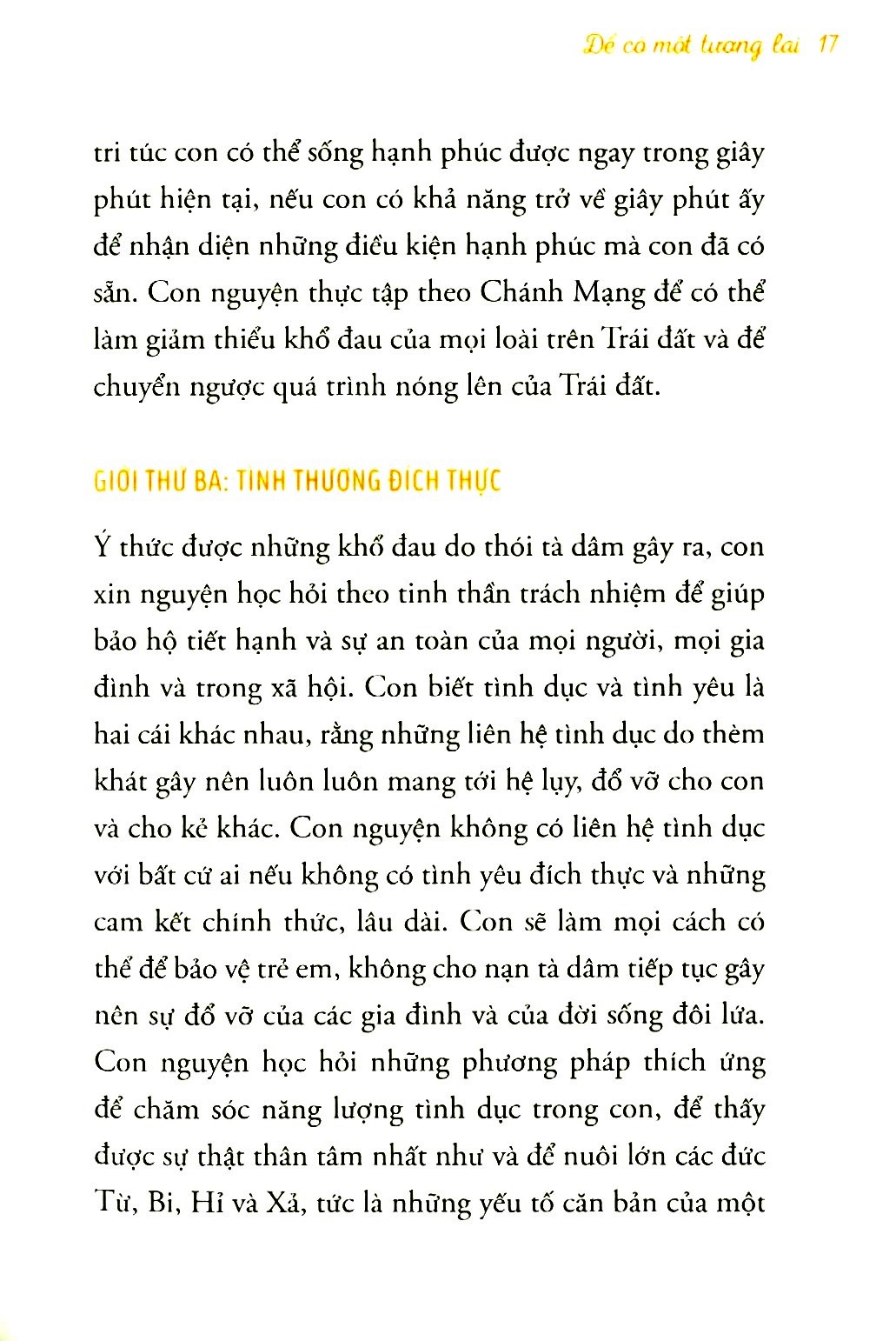 để có một tương lai